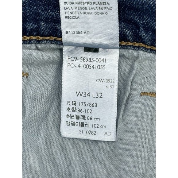 Vintage Levi Strauss Signature Relaxed Fit 5 Pocket Denim Jeans Straight 34X32 - Picture 11 of 15